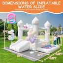 9FT White Bounce House Inflatable Toddler Bouncy House for 3-6 Age Kids, 9FTx9FTx7FT