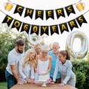 2 x Beer 60th Birthday Banner - Happy 60th Birthday Banners Decorations Pre-Strung Cheers to 60 Years Paper Graland Aniversary Party Supplies for Men Women (Black Gold)