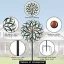 Stargarden Large Metal Wind Spinners for Outdoor, Metal Yard Art Wind Sculptures & Spinners for Yard and Garden Decorations (20x80 Inches)