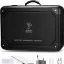 Bosynoy Carrying Case Compatible with Starlink Gen 3, Shockproof Satellite Dishes Case with Custom Fit Interior for Accessories, Water-resistant Travel Bag with Security Lock for RV and Camping, Black