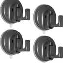 Suction Cup Hooks for Shower, No Drill Suction Hooks for Bathroom, Removable&Reusable Towel Hooks (4)
