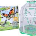 Uncle Milton Butterfly Farm Live Habitat - Observe Caterpillars Transform Into Butterflies, STEM Toy, Great Gifts for Boys & Girls Ages 6+