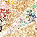200Pcs Charms for Jewelry Making, Assorted Wholesale Mixed Bulk Metal Earring Bangle Charms for DIY Necklace Bracelet Jewelry Making and Crafting (Assorted Color)