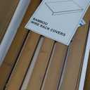 Gashell Wire Shelf Covers, Bamboo Wire Rack Covers for Pantry, Closet (5pcs, 24" W x 12" D)