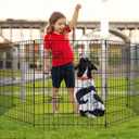 Pet Playpen Dog Pen Foldable Dog Exercise Fence 8 Panels 30 Inch Kennels Pet Playpen Options Ideal for Pet Medium Animals Outdoor Indoor