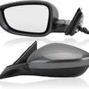 Left Driver Side Mirror Compatible with Honda Accord 2018 2019 2020 2021 Mirrors with Power,Non-Heated,Sport 1.5T, Repalce 76258-TVA-A02 HO1320328, Grey