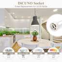 DiCUNO GU10 Base Socket, 600 Heat Resistant Maximum 250V 300W, Ceramic Lamp Holder and Silicon Wire Connector 100 Packages