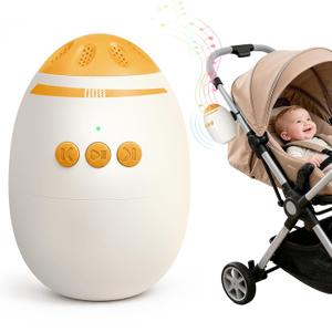 Baby Stroller Rocker with Adjustable Vibration Levels,11 Calming Melodies,Hands Free Shaker Rechargeable,Portable Crib Sleep Soother for Most Stroller,Car Seats & Baby Gear