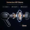 True Wireless Stereo Earbuds S43A, Bluetooth 5.3, Active Noise Cancellation & Environmental Noise Cancellation, 13mm Speakers, LED Power Display, Smart Touch Control, Auto Pairing