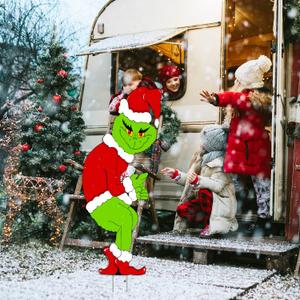 Greenchs Christmas Decorations Greenchmas Yard Signs with Stakes Extra Large for Christmas Outdoor Decorations - Xmas Outdoor Yard Sign Lawn Decor 40-17inches
