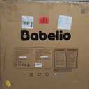 BABELIO New Version Baby Gate with Cat Door Adjustable,29-40" Metal Pet Door for Stairs & Doorways,Pressure Mounted,No Tools Needed,White (29-40" Wide, 30" Tall)