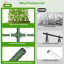 Cucumber Trellis for Raised Bed, U-Shape Garden Trellis for Climbing Plants Outdoor, Metal Arch Vegetables Trellis, Plant Support for Grape Vine Beans Squash Peas Flower