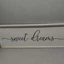 Sweet Dreams Wall Decor Above Bed 40''15'' Master Bedroom Large Sweet Dreams Sign Farmhouse Wall Decor Guest Room Wood Rustic Framed Over Bed Wall Art Hanging Decoration (White)