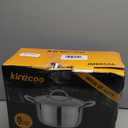 Kirecoo Stainless Steel Stock Pot - 8 Quart Heavy Duty Induction Cooking Pot with Visible Lid for Pasta, Soup, Spaghetti, Nonstick Thick Bottom Big Stockpot, Deep Cookware for Canning, Boiling, Simmer