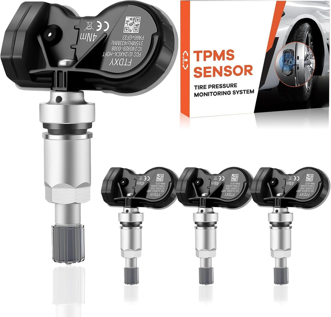 ACLONG Multi-Protocol TPMS Tire Pressure Sensors Fit for Ford All Models 315&433MHz Snap-in Tire Pressure Monitoring System Replacement Fit for F-150 2011-2018 9L3Z1A189A DE8T1A180AA -Set of 4