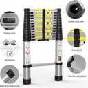 Telescoping Extension Ladder 12.5FT, Aluminum Telescopic Ladders with Carry Bag for Outdoor Indoor Use