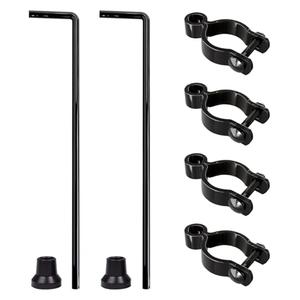 VIVIDA Gate Drop Rod, 1-3/ 8" x 32" Black Chain Link Cane Bolts, 2 Pack