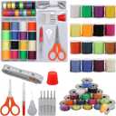 Sewing Kit, 42 Premium Sewing Supplies Portable Sewing Supplies Accessories Contains Thread, Needle, Scissors, Measure Tape, for Mom Grandma Friend Adults Beginner Kids Traveler