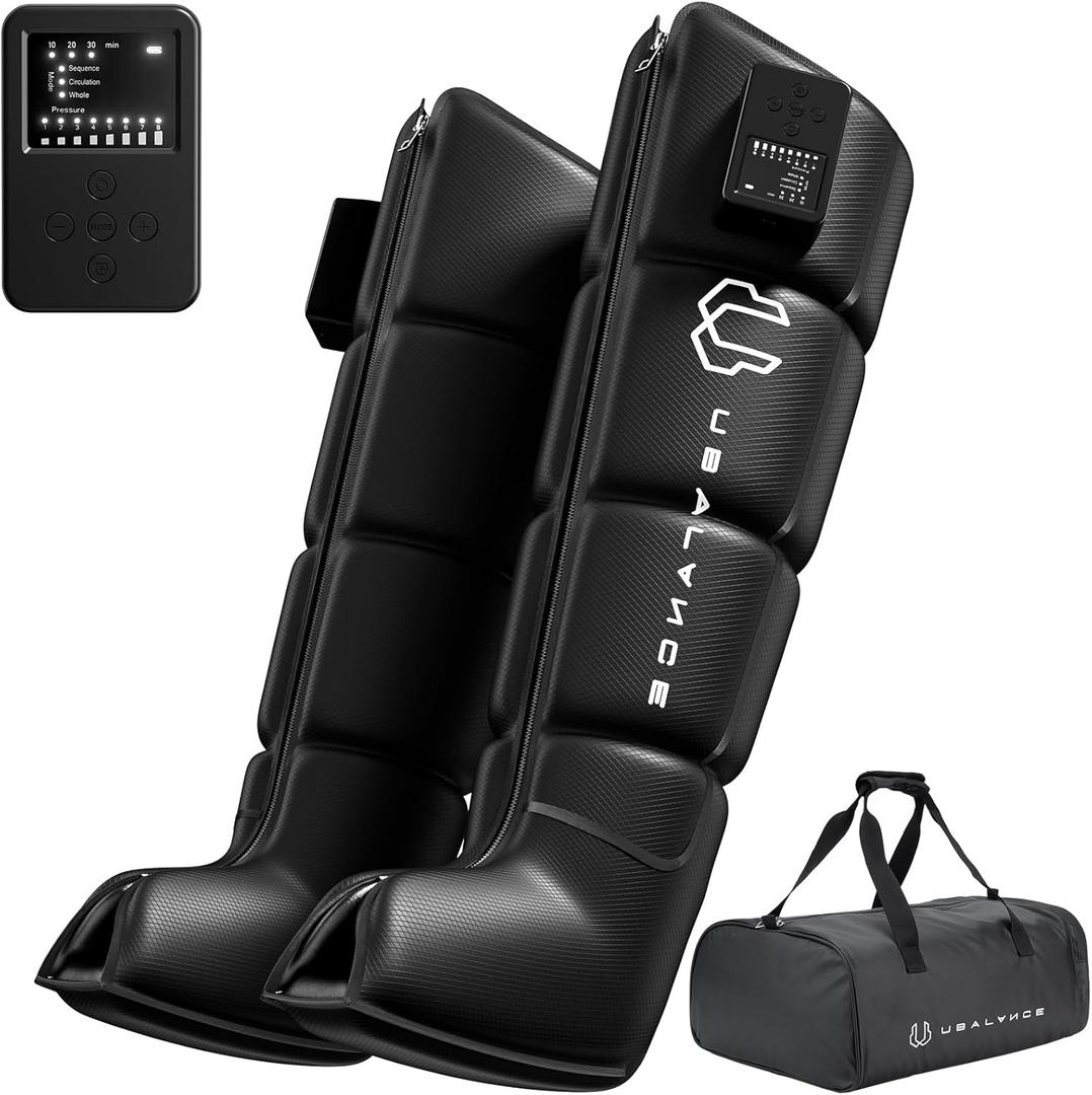 UBALANCE Air Compression Leg Massager Cordless - Air Compression Recovery System, Foot and Leg Massager for Circulation, Relaxation, Pain Relief, Recovery Boots for Athletes Massage Therapy