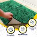 Muddy Mat | Super Absorbent Door Mat Indoor, Microfiber Quick Dry Chenille Entryway Rug, Non-Slip Front Door Mat, Indoor Mats for Entryway, Machine Washable Pet Rug, Dark Green 30"x19"