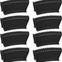 uxcell 8pcs Silicone Assist Hot Pan Handle Holder Hot Skillet Handle Covers Pot Holder Sleeve Non-Slip Heat Resistant for Kitchen Pot Frying Pans Cookware Black