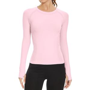 MathCat Workout Shirts for Women Long Sleeve, Workout Tops for Women, Quick Dry Gym Athletic Tops，Seamless Yoga Shirts, Size Small
