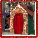 71 Inch 3 Pcs Christmas Door Decorations for Classroom Gingerbread Party Porch Banner Merry Christmas Gift Wrap Door Banner Xmas Cover for Classroom Home(Fresh Style)