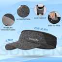 Sukeen Sports Sun Visor Men Women Lightweight Packable Cooling Stretchy Visor Hat for Running, Tennis, Golf (Gray)