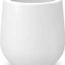 Sereno Fiberstone Tapered Planter, Matte Finishes (L, White), 19.7"D x 21.7"H