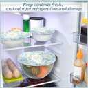 SusiYo Reusable Stretchy Bowl Covers - 5 Pieces, Watercolor Daisies Wildflowers Food Storage Container Elastic Covers for Bread Proofing, Fruits, Kitchen Leftovers