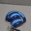 iClever BTH12 Kids Bluetooth Headphones,Colorful LED Lights Kids Headphones Wireless,74/85dBA Safe Volume,85H Playtime,Fast Charging,Bluetooth 5.2,Over Ear,Built-in Mic for iPad/Tablet/Airplane,Blue