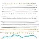 14pcs Trucker Hat Chains Bulk, Detachable Trucker Hat Charms Baseball Cap Chain Trucker Hat Bill Chains Hat Chain Brim Decoration for DIY Hat Jewelry Accessories