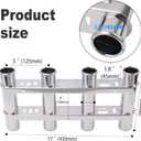 Fishing Rod Holder for Boat, Vertical Wall Mounted Fishing Rod Rack, Stainless Steel Rod Holder for Marine Boat,Fishing Boat, Truck (4 Tubes Upgrade)