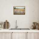 KISSFOX Vintage Framed Wall Art Decor Countryside Landscape Pictures Wall Decor Rustic Wildflower Paintings Scenery Canvas Art Prints Modern Farmhouse Artwork For Bedroom Kitchen Living Room (8x10 in, Lavender)