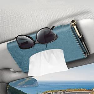 CaseBot Car Visor Tissue Holder, Sun Visor Napkin Holder, Mask Holder for Car, PU Leather Backseat Tissue Box for Car Truck SUV, Ocean Blue CaseBot Car Visor Tissue Holder, Sun Visor Napkin Holder, Mask Holder for Car, PU Leather Backseat Tissue Box for Car Truck SUV, Ocean Blue