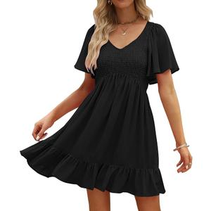 LILLUSORY WOMEN BLACK DRESS M
