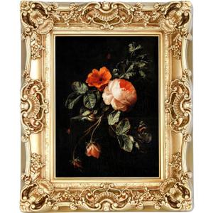 11X14 Vintage Picture Frame, Antique Champagne Gold Ornate Baroque Frame with Real Glass, 11 X 14 Photo Frame for Tabletop Wall Hanging Display