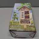 Lulu Home Wooden Insect House with Stake, Hanging & Inserting Two Mount Ways Insect Hotel for Bee, Butterfly, Ladybirds, Beneficial Insect Habitat, Bug Hotel Garden, 19.7 X 3.4 X 5.4 Inch