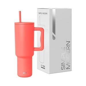 Simple Modern 40 oz Trek Tumbler with Handle and Straw Lid | Cup Holder Friendly Insulated Stainless Steel Travel Mug | Honolulu