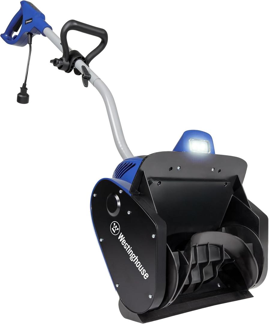 Westinghouse WSnow11SD Corded Snow Shovel, 11-inches Wide, Electric Snow Shovel with 20ft Throwing Distance, Plows 300lbs/min for Driveway/Steps/Sidewalk/Porch