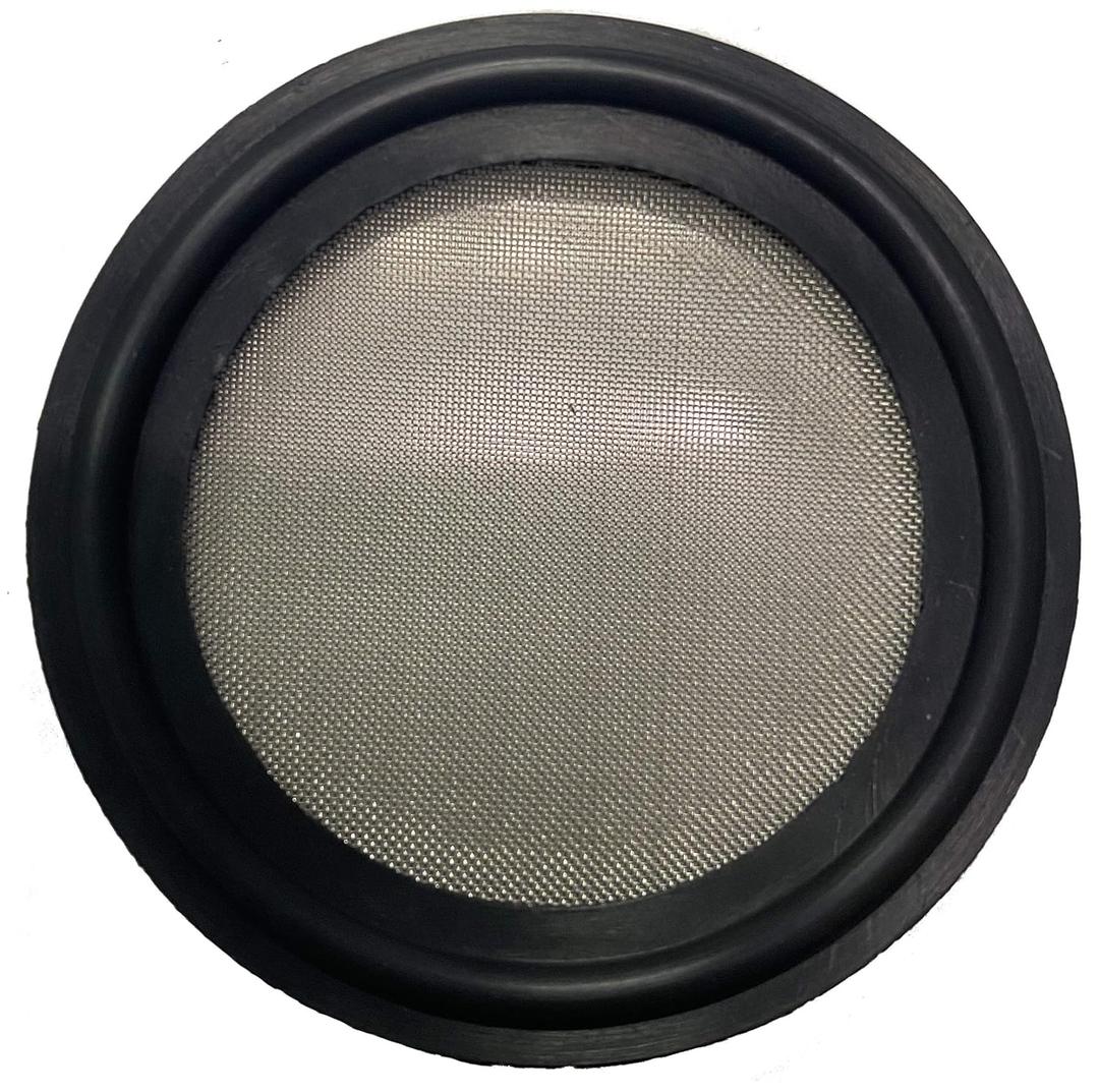 1.5" Sanitary Tri-Clamp Gaskets (Pack of 2), Bonded Type Screen (#80 Mesh/ 177 m) Gaskets, Black FKM (Viton)