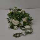 Lvydec 2 Pack Artificial Peony Garland - 6ft Silk White Peony Flower Arch Vine for Wedding Party Table Decoration