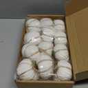 12 Pcs Thanksgiving White Pumpkins Decor Crafts Autumn Decorative Fall Bowl Fillers Mini Knit Pumpkins Rustic Home Farmhouse Wedding Decoration for Thanksgiving Centerpieces Shelf Decor