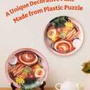 PieceRelax 3D Puzzle Plate 124 Pieces - Soy Sauce Chashu Ramen - Jigsaw Puzzle for Adults, Decorative Plate with Durable Plastic Pieces, Ideal Gift for Home or Office Dcor [PL1012]