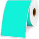 3 x 5 Inch 250Pcs Rectangle Color Coding Stickers,Strong Adhesion Moving Labels for Organization,Inventory,Business,Aqua