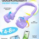 2 x Stocking Stuffers for Teens Girls Women Adults Gifts: Lazy Cell Phone Stand Unique Gesture Phone Holder for Desk Gag Gifts for Teenage Boys Men Cool Gadget Funny White Elephant Trendy Stuff Christmas (2, Black&Purple)