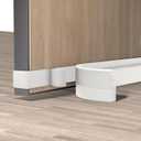 Door Draft Stopper for Bottom of Door, Under Gap Filler Stripping Seal Soundproof, Light and Dust Blocking Exterior & Interior Hook & Loop Strip Easy to Install (White, 36 Inch)