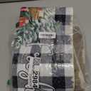 Tinideya Christmas Rug Plaid Christmas Kitchen Rug Set of 2 Farmhouse Xmas Tree Truck Buffalo Check Mat for Kitchen Bath Room Decoration, 17 x 47 in, 17 x 28 in