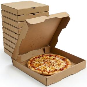 BOARDS+ Pizza Boxes 8 x 8 x 1.75 Inches (30 Pack) | Kraft Corrugated Cardboard Pizza Boxes | Keep Your Pizzas, Homemade Baked Goods Hot & Steamy