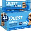 Quest Nutrition Overload Protein Bars, Cookie Commotion, 20g Protein, 1g Sugar, 3g Net Carbs, Gluten Free, 12 Count, BBD: 05/11/2026